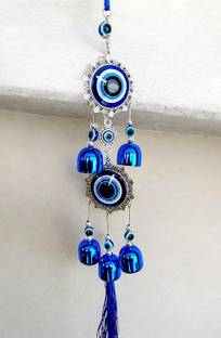 Mooz Double Eye Evil Eye Wind Chimes For Home Copper Windchime