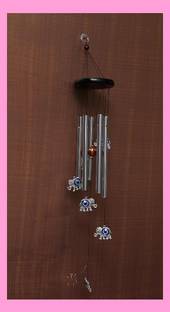 BZILO Evil Eye Wall Hanging Nazar Battu Elephant for Home Décor Design May vary N6 Polyresin Windchime