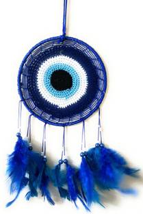 Varanasi Enterprises Evil Eye Dream Catcher Wall Hanging Wool Dream Catcher