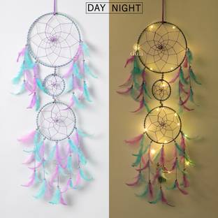 Dream Catcher with Lights Handmade Dreamcatcher Wall Hanging for Feather Dream Catcher