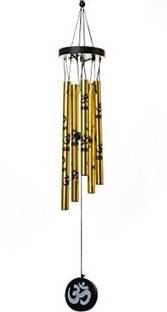 Tej Gifts Om Wind Chime Good Sound Effect For Good Luck Health Wealth Prosperity Aluminium Windchime
