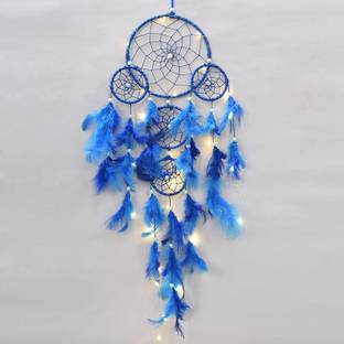 Puci Home Decor, Wall Hanging, Nursery Handmade Pastel Wall Hanging for Bedroom Feather, Wool, Wood Dream Catcher