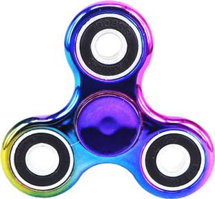 PREMSONS Staked Rainbow Round Metal Fidget Spinner with Spin time of nearly 4 TO 5 minutes Wind Spinner