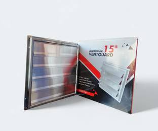 LivShine 15 Inch Powder Coated Metal Louver shutter for Exhaust fan cover Exterior Window Shutter