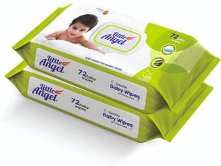 Little Angel Super Soft Baby Wipes with Aloe Vera Extract, Lid pack
