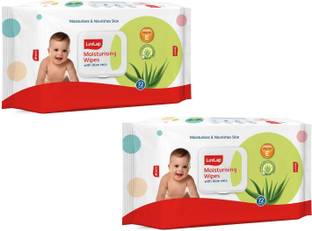 LuvLap Soft Cleansing Baby Wipes with Aloe Vera & Chamomile, Vitamin E, Lid Pack