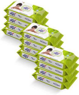 Little Angel Super Soft Cleansing Baby Wipes Lid Pack, 864 Count,Pack of 12,72 count/pack