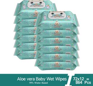 Mamma Love 99% Pure Water Baby Wet Wipes with Lid | Pack of 12 | 72 pcs/pack |