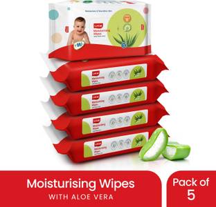 LuvLap Paraben Free wipes for baby with Aloe Vera, Fragrance Free, 72 wipes/pack
