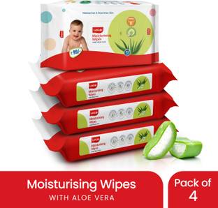 LuvLap Paraben Free wipes for baby with Aloe Vera, Fragrance Free, 72 wipes/pack
