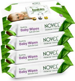 NOVEL Baby Wipes 72 Sheets pack of 4/with Lid