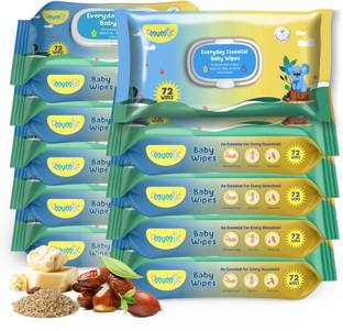 Mumta Soft Cleansing Baby Wipes with Aloe Vera & Vitamin E -72 Counts/Pack (Set of 10)
