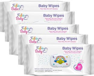 Fabie Baby SkinSoft Baby Wipes 360 Wipes (Pack of 5)
