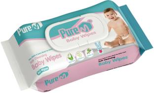 Pure M Soft Cleansing Baby Wipes with Aloe Vera, Jojoba Oil and Vitamin E