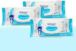 Softsens 99.9% Pure Water Wipes (72 Wipes, Pack of 3)