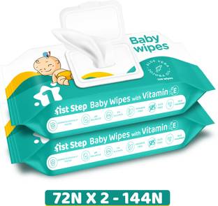 1st Step Baby Wet Wipes With Lid Enriched With Aloe-Vera And Jojoba Oil(Pack of 2)