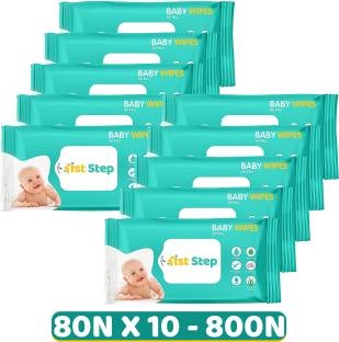 1st Step Baby Wet Wipes Enriched With Aloe-Vera And Jojoba Oil (Pack Of 10)