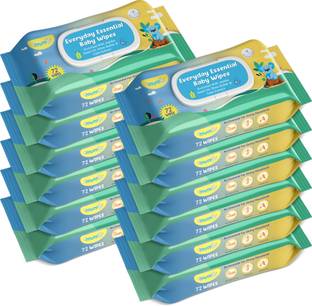 Mumta Soft Cleansing Baby Wipes with Aloe Vera & Vitamin E -72 Counts/Pack (Set of 12)