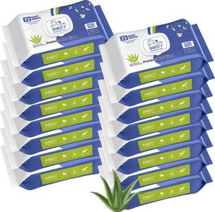 BabiFy Extra Soft Premium Baby Wipes With Aloe Vera | Rush & Paraben-Free (Pack of 16)