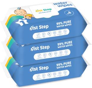 1st Step 99% Pure Water Wipes With Lid, Made With Organic 100% Biodegradable Fabric