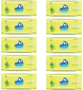 GLIDER Bed Bath Wipes, Large Wipes, Anti Bacterial, Cleansing Towels ( Pack of 10