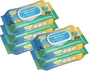 Mumta Soft Cleansing Baby Wipes with Aloe Vera & Vitamin E -72x5 Counts