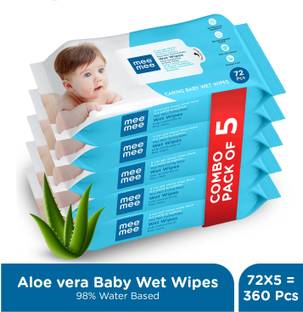 MeeMee Soft Cleansing Baby Wet with Aloe vera - Pack of 5