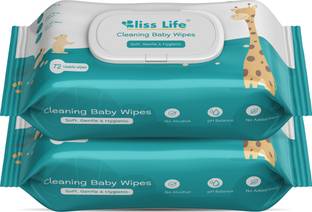 BLISS LIFE Baby Wipes With Aloe Vera, Vitamin E and Dermatologically Safe With Lid Pack