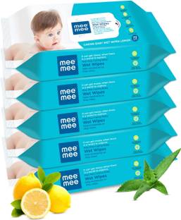 MeeMee Soft Cleansing Baby Wet with Lemon & Aloe vera - Pack of 5