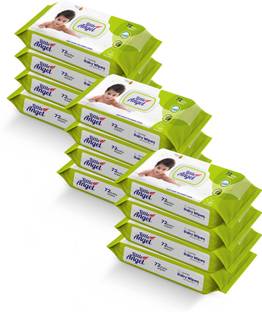 Little Angel Super Soft Cleansing Baby Wipes Lid Pack, 864 Count,Pack of 12,72 count/pack