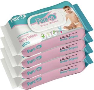 Pure M Soft Cleansing Baby Wipes with Aloe Vera, Jojoba Oil and Vitamin E