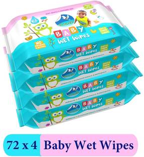 GLIDER Baby Wipes | Soft & Gentle Cleansing Wipes | Aloe Vera & Vitamin E ( Pack of 4