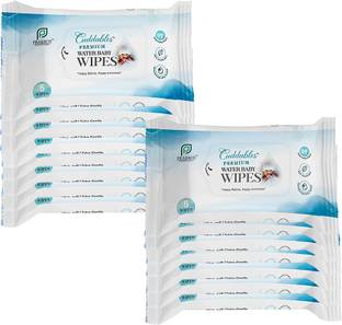 Cuddables 99% Water Baby Wipes - Natural Plant made cloth wipes | 5 Pcs Wipes, Pack of 15