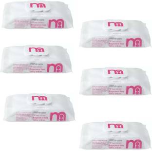 Mothercare Non-Fragrance Wipes, 60 Pieces Per Pack (Pack of 6)