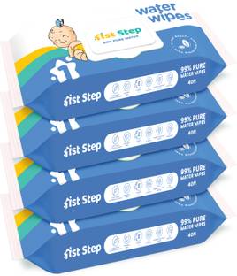 1st Step 99% Pure Water Wipes With Lid, Made With Organic 100% Biodegradable Fabric