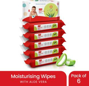 LuvLap Paraben Free wipes for baby with Aloe Vera, Fragrance Free, 72 wipes/pack