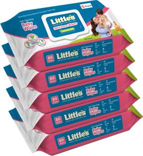 Little's Soft Cleansing Baby Wipes with Aloe Vera, Jojoba Oil and Vitamin E, Lid Pack