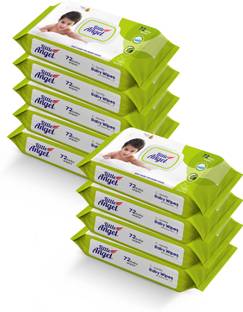 Little Angel Super Soft Cleansing Baby Wipes Lid Pack, 648 Count,Pack of 9,72 count/pack