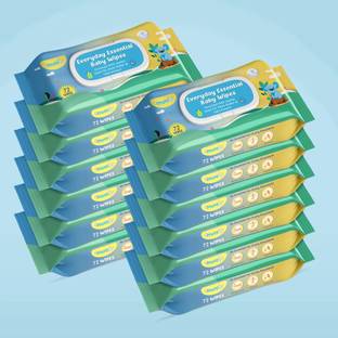 Mumta Soft Cleansing Baby Wipes with Aloe Vera & Vitamin E -72 Counts/Pack (Set of 12)
