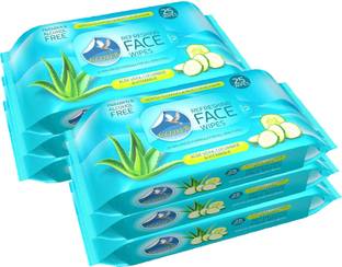 GLIDER Face Wipes | Moisturising Wipes with Cucumber,Aloe-Vera & Vitamin E | (Pack of 6