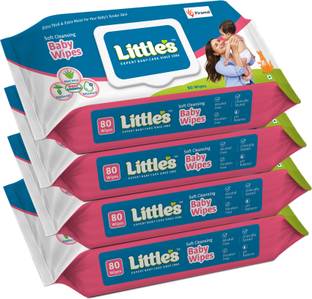 Little's Soft Cleansing Baby Wipes with Aloe Vera, Jojoba Oil and Vitamin E, Lid Pack