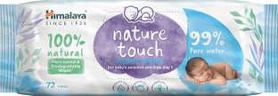 HIMALAYA Nature Touch Water Baby Wipes 72'S | 99% Pure Water | For Sensitive Skin