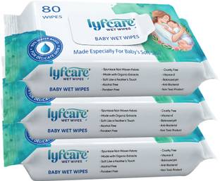 lyfcare Cleansing Baby Wipes with Aloe Vera and Vitamin E, For Baby's Soft Skin