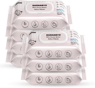 Hushabye Soft Baby Wet Wipes with AloeVera And Glycerin, Clinically Tested with Lid