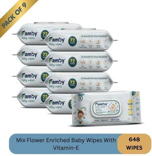 Famby Baby Wipes En-riched with Vitamin- E