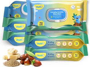 Mumta Soft Cleansing Baby Wipes with Aloe Vera & Vitamin E -72x5 Counts