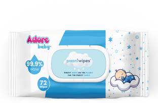 Adore baby Paani Wipes 99.9% Pure Water Wet Wipes -Tested-FDA Approved- Pack of 1