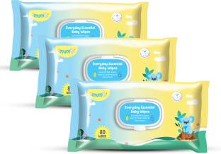 Mumta Soft Cleansing Baby Wipes with Aloe Vera & Vitamin E - 80x3 Counts