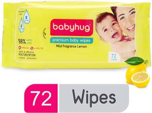 babyhug Premium Baby Lemon Wipes - 72 Pieces (72x4)