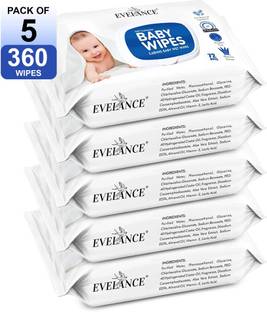 EVELANCE Caring Baby Wet Wipes with lid & Aloe Vera Extract